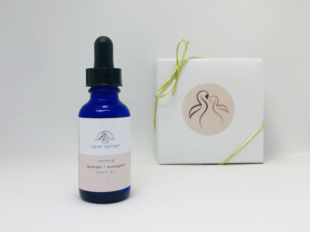 Anti-Inflammation Lavender + Eucalyptus Soothing Bath Oil, 1 oz.