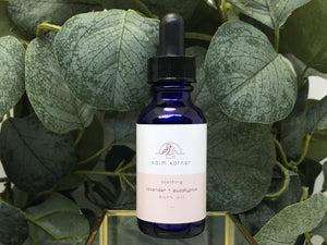 
                  
                    Load image into Gallery viewer, Anti-Inflammation Lavender + Eucalyptus Soothing Bath Oil, 1 oz.
                  
                