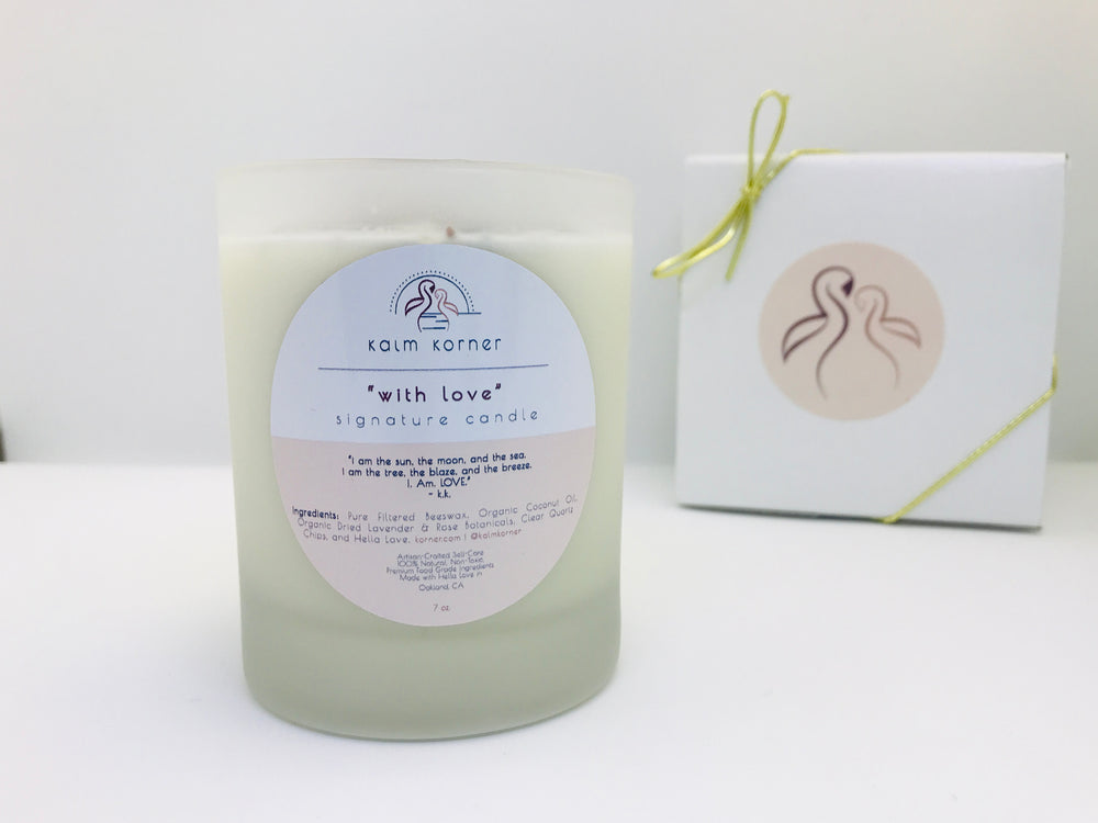 'With Love' Pure Soy Wax & Coconut Oil Candle, 7 oz.